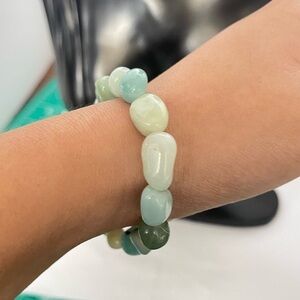 Natural stone adjustable beaded bracelet